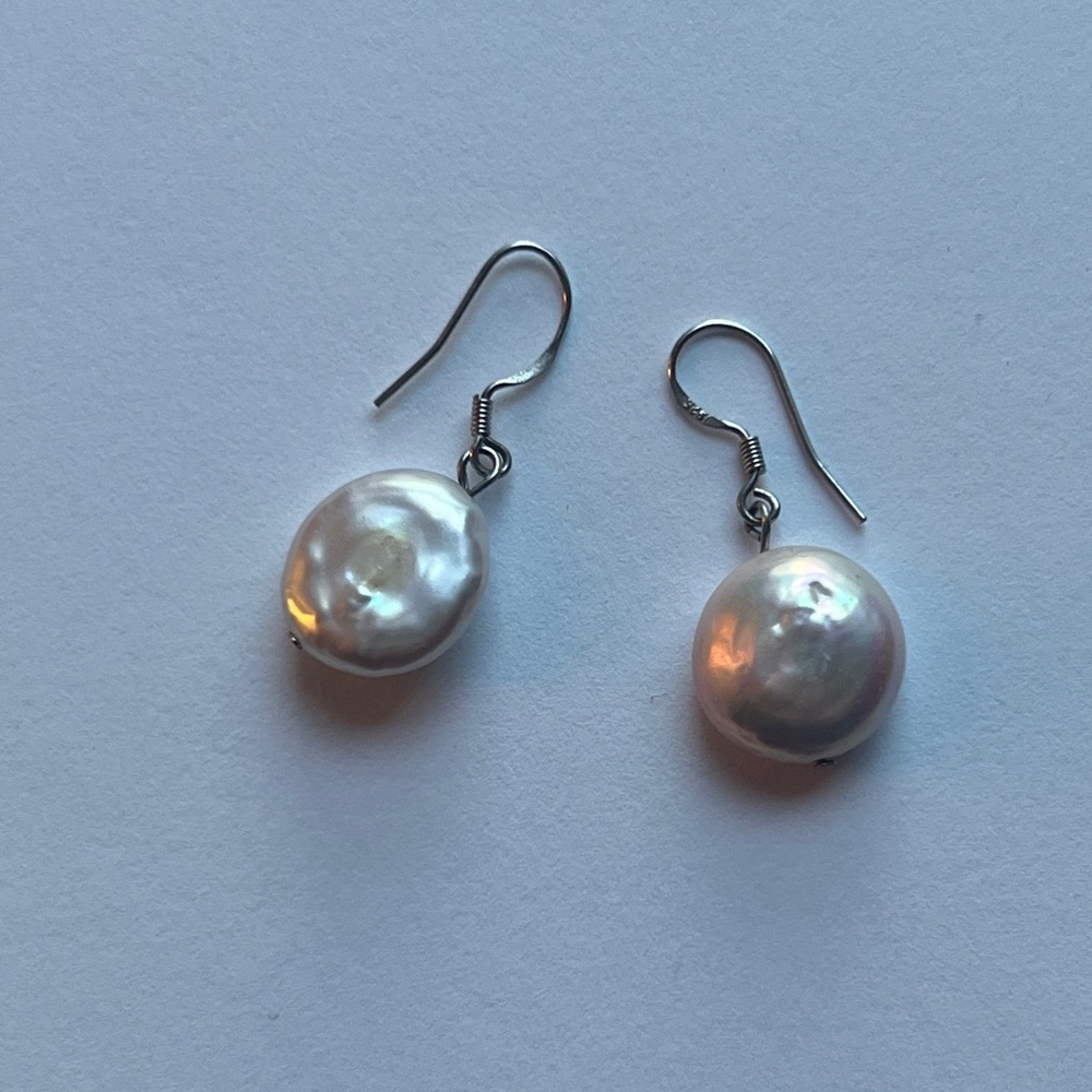 Pearl earrings 925 sterling silver